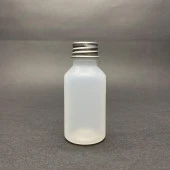30 cc Naturel PE Şişe  - Gümüş Aluminyum  Kapaklı- 30ml PE Esnek Şişe- x 10 Adet - 1