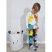 Pokemon Baskılı Bej Erkek Çocuk Alt Üst Pijama Takım - 1