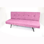Best Yataklı Çelik İskelet Sünger Kanepe (Keten Kumaş) - Pembe - 1