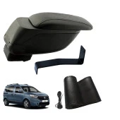 3 Tıkla Eko Set Dacia Dokker 2019 Geniş Hacimli  Delmesiz Çelik Ayaklı  Kolçak ve Direksiyon Kılıfı thumbnail 1