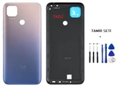 Xiaomi Redmi 9C FULL Kasa Arka Kapak Yan Tuş Takımı MOR - TAMİR SETİ - 1