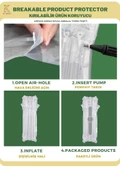 20 Adet-Paket 15x23 cm Airpack Ambalaj Torbası Airbag Havalı Poşet Dayanıklı Paketleme - 3