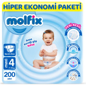 Molfix 4 Numara Maxi 200'lü Bebek Bezi - 1