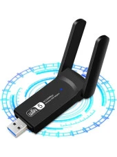 Wifi Usd Adaptör AC1300 Mbps Dual Band USB 3.0 Adaptör Kablosuz Wifi Alıcı - 2