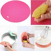 PEMBE SİLİKON NİHALE TENCERE ÇAYDANLIK ALTLIĞI thumbnail 2