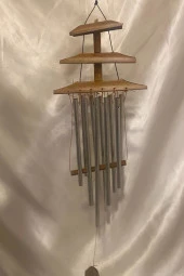 Deprem Zili Çanı Rüzgar Çanı Zili Feng Shui Ejderha Yılı Koruma Şık Borulu Bambu Katlı Pagoda thumbnail 3