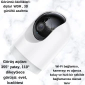 Coofbe Çift Yönlü Hoparlör Akıllı Kamera CCTV Güvenlik Kamerası Bebak Telsiz Kamerası Gece Görüşlü - 4