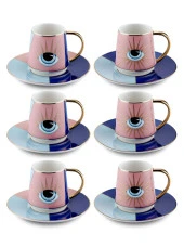 The Mia Eye Türk Kahvesi Fincan Takımı 6 Kişilik CUP0057 - 2