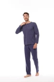 Pijadore 1523 Büyük Beden Uzun Kollu Erkek Pijama Takım - 4