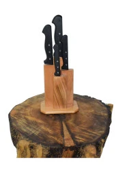 Dik Kütüklü Günlük Kullanım Mutfak Bıçak Seti ve Soyacak thumbnail 4