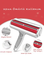 Hazneli Kedi Köpek Evcil Hayvan Kazak Kıyafet Elbise Halı Yatak Tüy Temizleyici Kıl Toz Toplayıcı - 4