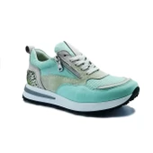 Janestt Kadın Hakiki Deri Bağcıklı Fermuarlı Sneaker 113-2921 - 1