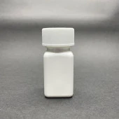 45 cc Köşeli Tablet Şişesi  - Kilitli Kapaklı- 40ml Köşeli İlaç Şişe- x 10 Adet - 1