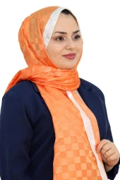 HİNT İPEK DAMA MONOGRAM ŞAL EŞ5304-12 - 1