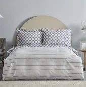 Karaca Home Cordova Antrasit %100 Pamuk Çift Kişilik Nevresim Takımı (PP) - 1