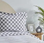 Karaca Home Cordova Antrasit %100 Pamuk Çift Kişilik Nevresim Takımı (PP) - 3