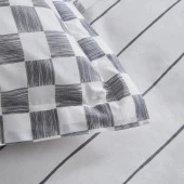 Karaca Home Cordova Antrasit %100 Pamuk Çift Kişilik Nevresim Takımı (PP) - 5