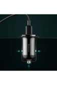 Baseus Grain Pro Dual USB 4.8A Max Çıkışlı Hızlı Araç Şarj Başlık Beyaz - 6