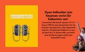 Cosmostech NS Switch Uyumlu 2'li J-C Joycon PAD Controller Gamepad Oyun Kolu Gri Desenli - 7