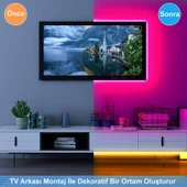 HyMark Tuya Smart Akıllı Şerit LED Bluetooth 5 Metre RGB 16 Milyon Renk Wifi Kumandalı - 5