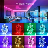 HyMark Tuya Smart Akıllı Şerit LED Bluetooth 5 Metre RGB 16 Milyon Renk Wifi Kumandalı - 3