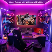 HyMark Tuya Smart Akıllı Şerit LED Bluetooth 5 Metre RGB 16 Milyon Renk Wifi Kumandalı - 6