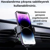 Coofbe Havalandırma Girişli Sarsılmaz 15W Kablosuz Araç Şarj Cihazı Ve Araç Telefon Tutucu Araç Şarjı - 2