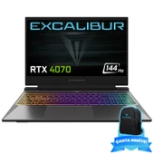 Casper Excalibur G870.1270-DX70X-B Intel Core i7-12700H 32GB RAM 2 TB NVME SSD GEN4 8GB RTX4070 Freedos Gaming Laptop