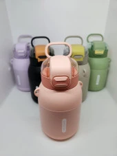 Shotay Dome ST-8081 800ml Çelik Pipetli-Pipetsiz Kullanım Termos Matara Yeşil thumbnail 4