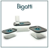 Bigatti 04P0 4'lü Vakumlu Saklama Kabı Seti Siyah - 1