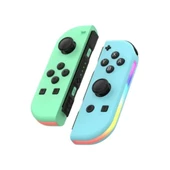 Cosmostech NS Switch Uyumlu 2'li J-C Joycon PAD Controller Gamepad Oyun Kolu Turkuaz-Yeşil thumbnail 1