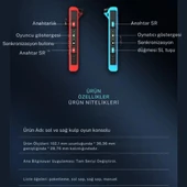 Cosmostech NS Switch Uyumlu 2'li J-C Joycon PAD Controller Gamepad Oyun Kolu Turkuaz-Yeşil thumbnail 11