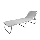 Eportatif Şezlong Kamp Yatağı Plaj Yatağı Kampet Gri 1367 - 1