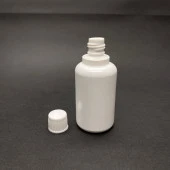 50 cc PE Plastik Şişe  - Mat Beyaz Kilitli Kapaklı- 50ml Kapaklı Plastik Şişe- x 10 Adet thumbnail 2