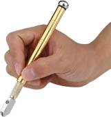 Elmas Kalem Cam Kesici Fayans Kesici Kendinden Yağlama Yağı Besleme Uçlu Cam Kesici Metal Saplı - 1