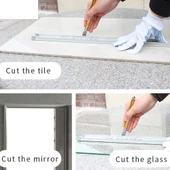 Elmas Kalem Cam Kesici Fayans Kesici Kendinden Yağlama Yağı Besleme Uçlu Cam Kesici Metal Saplı - 3