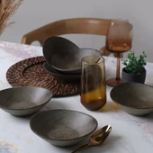 Keramika Keraart Mat Toprak Stella Kase 18 Cm 6 Adet 20572 - 3