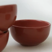 Keramika Kızıl Kahve Bulut Mini Çerezlik / Sosluk 8 Cm 6 Adet 607 - 4