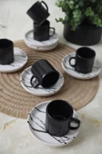 Keramika Keraart Mermer Kahve Takımı 12 Parça 6 Kişilik 17951 thumbnail 3