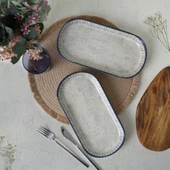 Keramika Keraart Mosaic Marvels Kayık Tabak 28 cm 2 Adet 21621 - 1