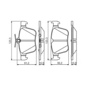 Vw Golf Vıı 1.6 Tdi Arka Fren Balatası Bosch 0986495346 - 1
