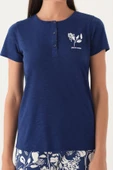 Pierre Cardin 8810 Branch Kadın Kısa Kol Pijama Takımı - 4