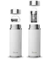 Qwetch QT5030 Isı Yalıtımlı 400 ml Termos - İpeksi Beyaz - 2