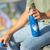 Qwetch QD3361 Sprey Desenli Isı Yalıtımlı 500ml Termos - Mavi - 4