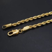 Çelik Zincir Altın Kaplama Burgu Model 2,5 MM ZN-126 - 7