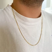 Çelik Zincir Altın Kaplama Unisex Model ZN-308 thumbnail 2