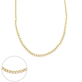 Çelik Zincir Altın Kaplama Unisex Figaro Model ZN-307 - 1