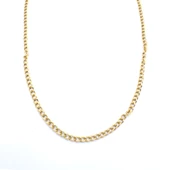 Çelik Zincir Altın Kaplama Unisex Figaro Model ZN-307 - 3