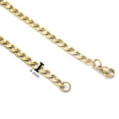 FerizZ Altın Kaplama Figaro Unisex Zincir Kolye 80 cm  ZN-260 thumbnail 3