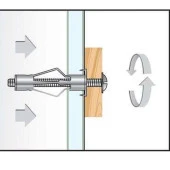 Boşluk Dübel Çelik Alçıpan FRT Tuğla Paraşüt Duvar Bims 4x38 Metal (5 Adet) - 3